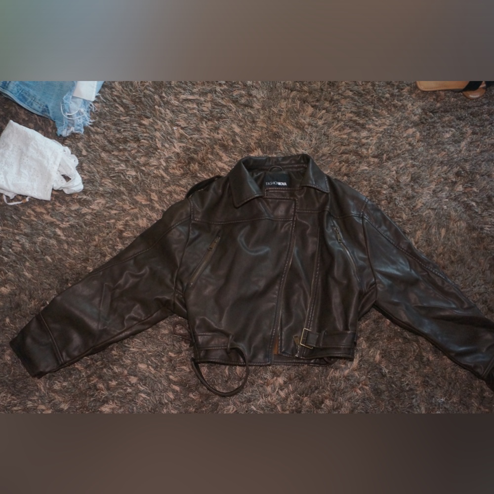 Faux leather jacket